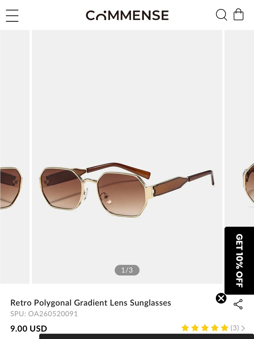 2 pairs Retro Sunglasses